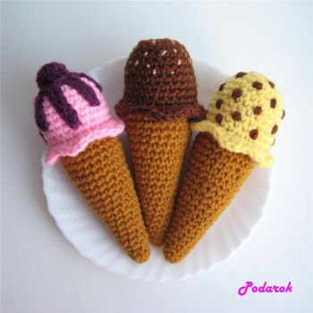 Схемы вязания игрушки мороженое 