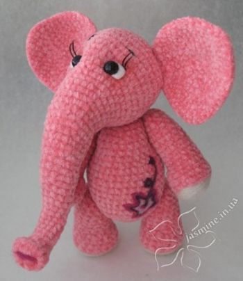 Розовая слоняша от Янины, схемы вязания