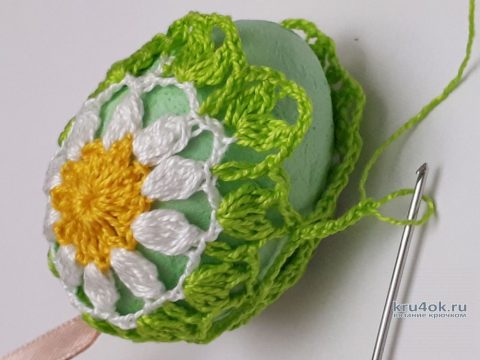 Декоративное яйцо - украшение к Пасхе. Работа Фланденой Татьяны вязание и схемы вязания