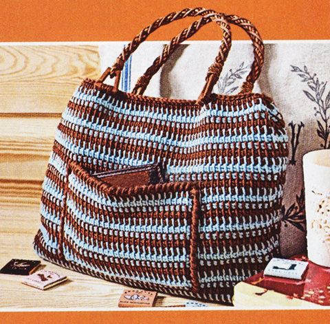 пляжная сумка тунисским крючком