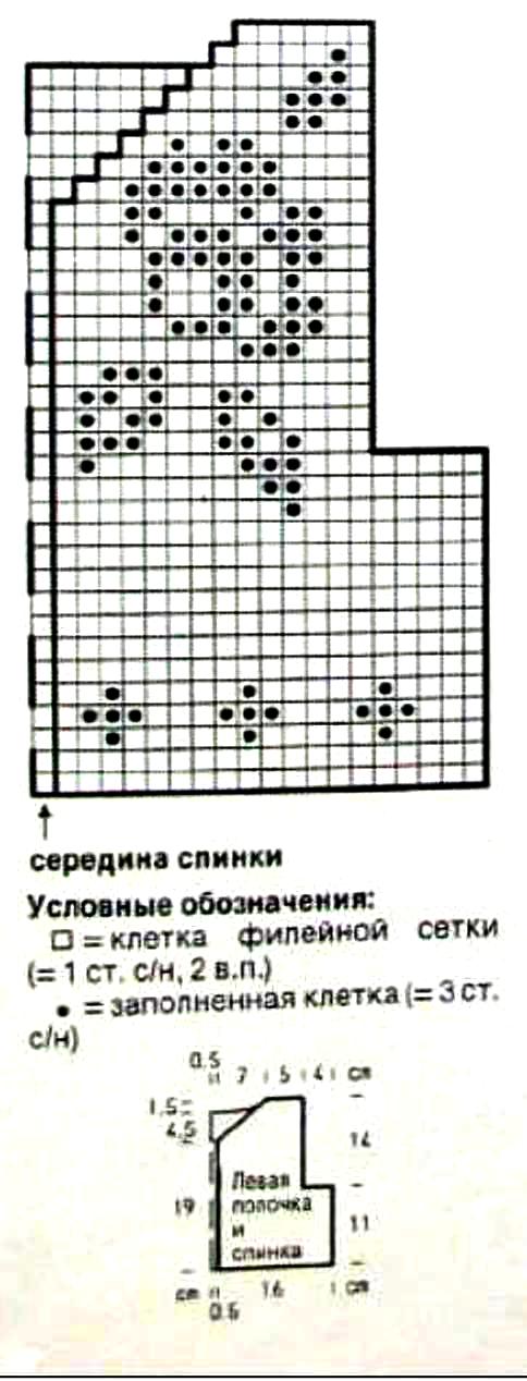 схема вязания жилета