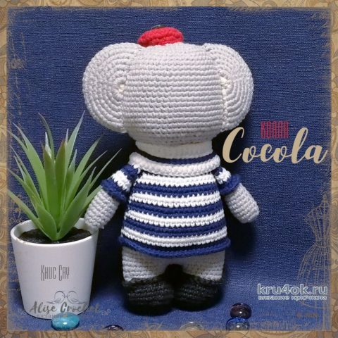 Игрушка коала Cocola крючком. Работа Alise Crochet вязание и схемы вязания