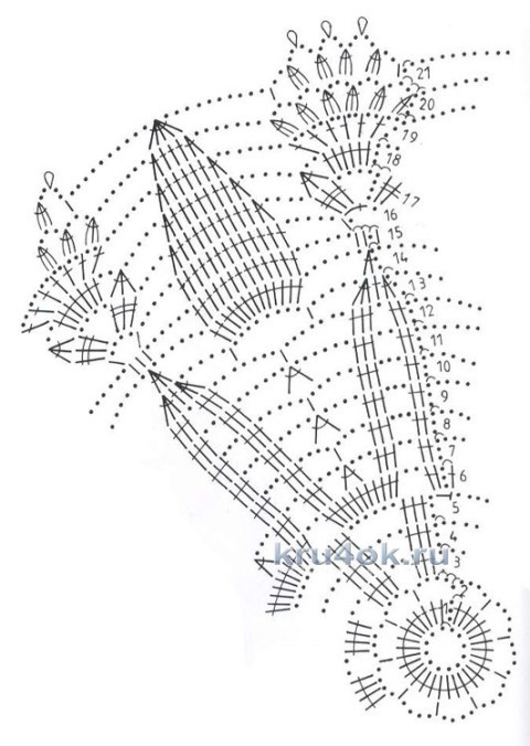 Вязаная салфетка. Работа Татьяны вязание и схемы вязания