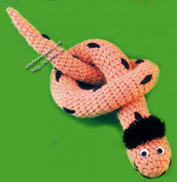 Схемы вязания игрушки змейки