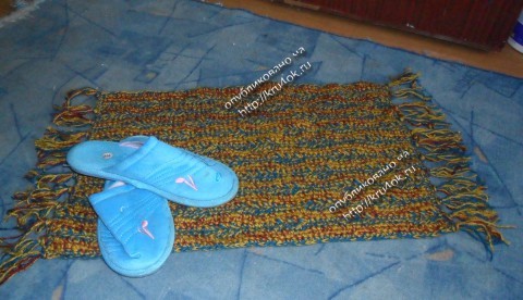 Вязание коврика в прихожую крючком