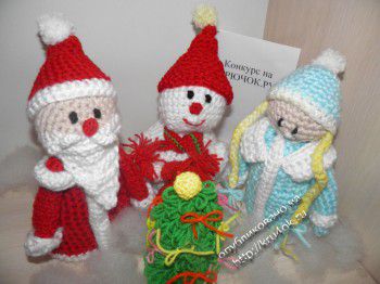 Дед Мороз и Снегурочка крючком от Андреевой Ольги
