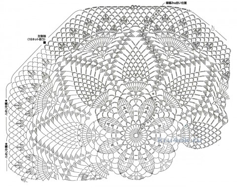 Вязаная скатерть. Работа Татьяны Ивановой вязание и схемы вязания