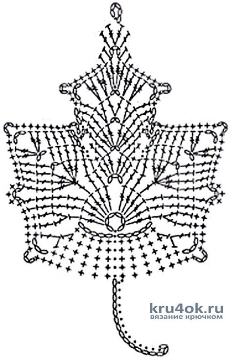 Салфетка-дорожка ЛИСТОПАД и декор листья крючком. Работа Надежды Борисовой вязание и схемы вязания