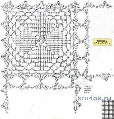 Салфетка - дорожка крючком. Работа Надежды Борисовой вязание и схемы вязания