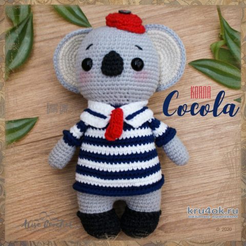 Игрушка коала Cocola крючком. Работа Alise Crochet вязание и схемы вязания