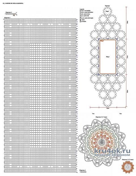 Салфетка с Лилиями связана крючком. Работа Alise Crochet вязание и схемы вязания