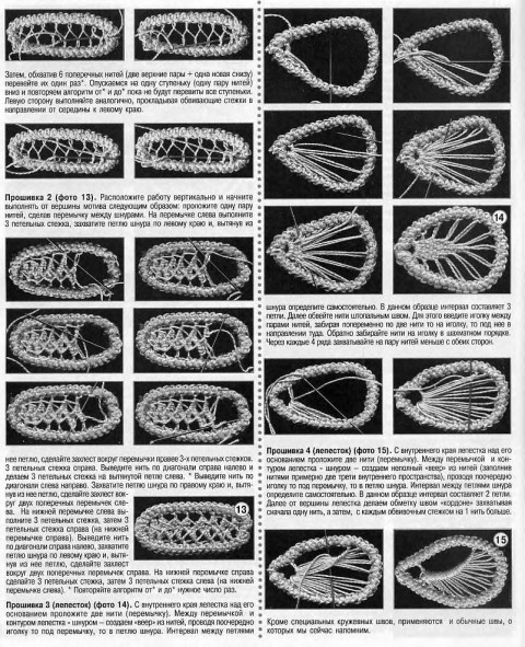  Как вышиваются элементы румынского кружева: