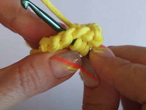 2 способ вязания крючком ручек для сумки или рюкзака
