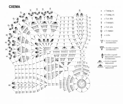 Бежевая кружевная квадратная салфетка связанная крючком