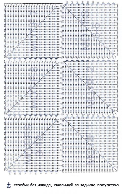 покрывало связано крючком безотрывным методом