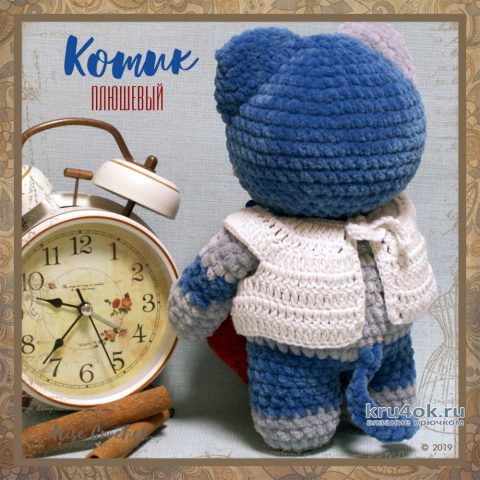 Плюшевый кот крючком. Работа Alise Crochet вязание и схемы вязания