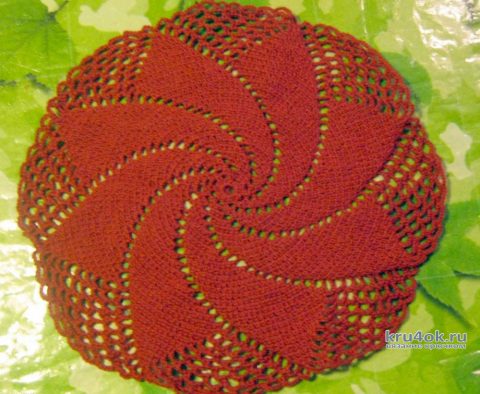 Спиральная салфетка крючком. Работа Татьяны Крас вязание и схемы вязания