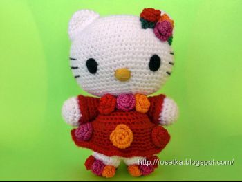 Мастер-класс и схемы по вязанию игрушки Hello Kitty