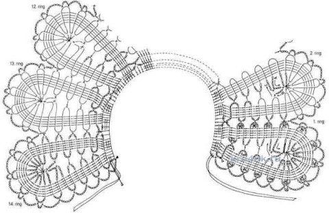Вязаные воротнички. Работы Альбины Петровны вязание и схемы вязания