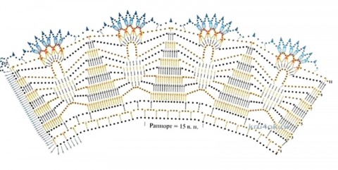 Нарядный воротник крючком. Работа Татьяны вязание и схемы вязания