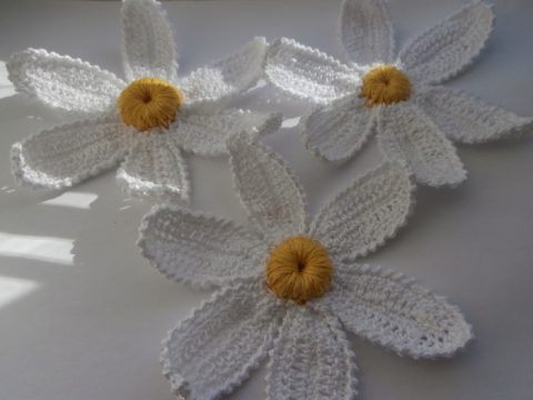 Схемы вязания цветка ромашка крючком