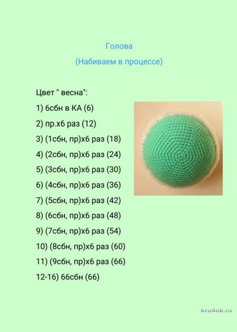 Игрушка Малыш Одуванчик крючком. Работа Александры Лисициной вязание и схемы вязания