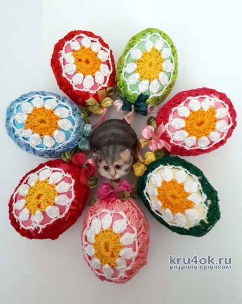 Декоративное яйцо - украшение к Пасхе. Работа Фланденой Татьяны вязание и схемы вязания