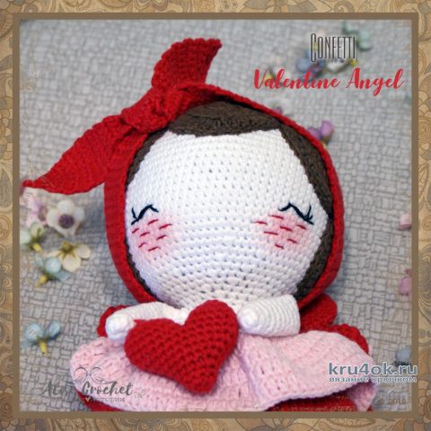 Кукла амигуруми Valentine Angel. Работа Alise Crochet вязание и схемы вязания