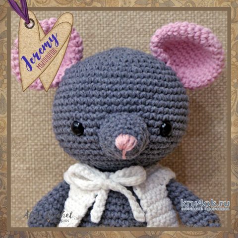 Мышонок Jeremy крючком. Работа Alise Crochet вязание и схемы вязания