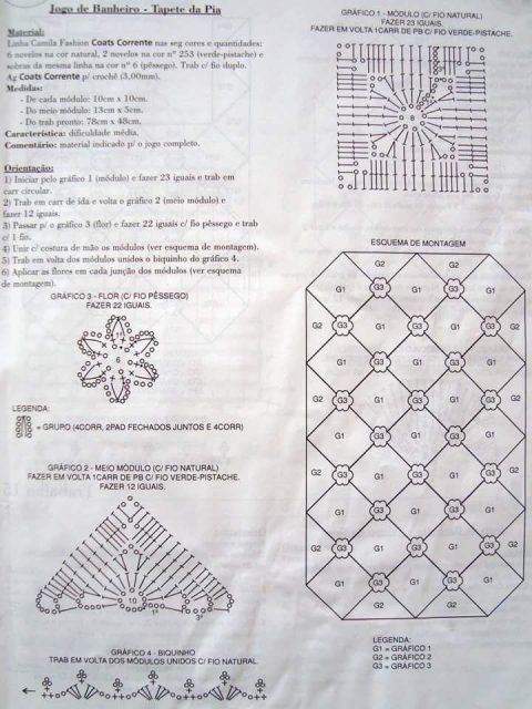 Схемы ковриков для дома