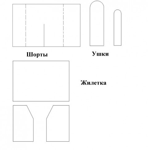 Костюм кролика, связанный крючком