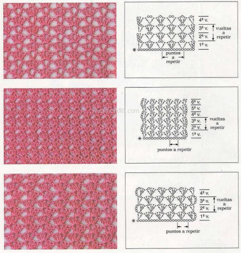 Схемы простых ажурных узоров крючком
