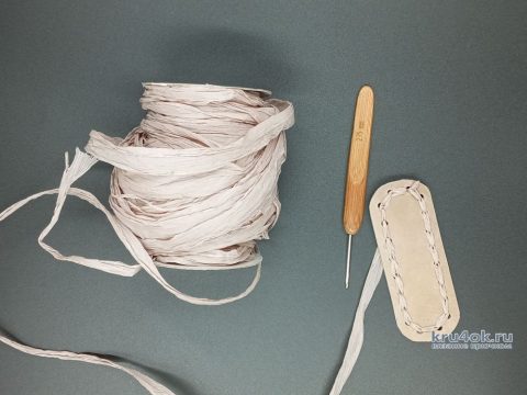 Сумка Виктория, связана крючком из рафии. Работа Аллы вязание и схемы вязания