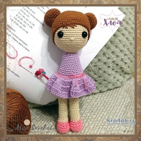 Кукла Хлоя крючком. Работа Alise Crochet вязание и схемы вязания