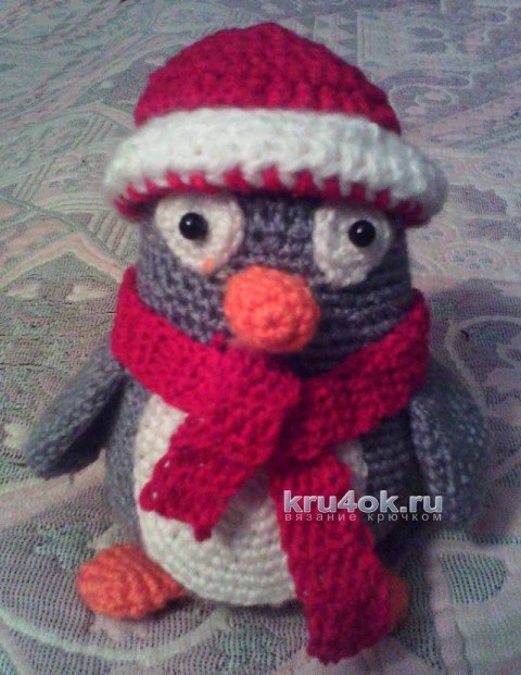 Вязаная игрушка пингвин. Работа Анны вязание и схемы вязания