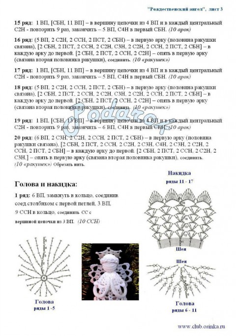 ангел крючком схема