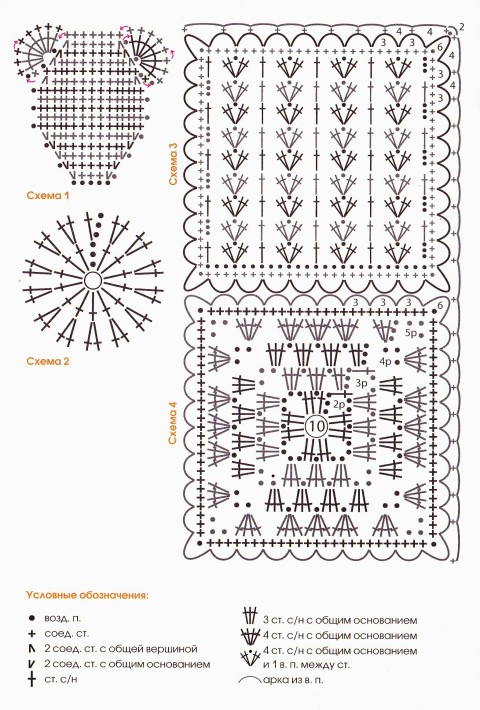 схема вязания подушки