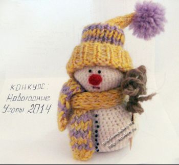 Игрушка снеговик, схемы вязания