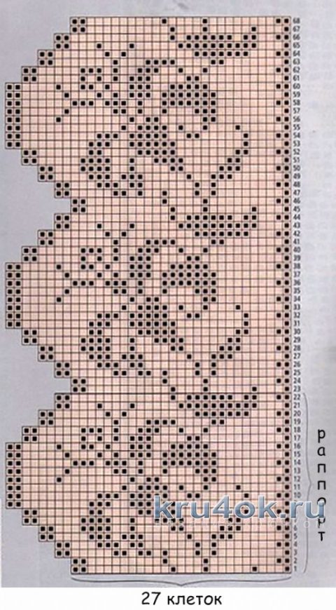 Филейная сетка для полотенец. Работа Елены вязание и схемы вязания