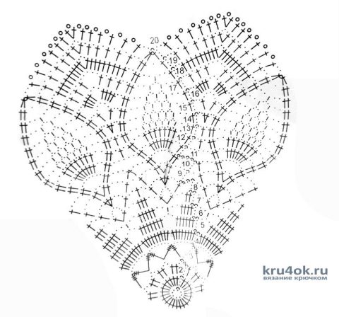 Салфетка крючком. Работа Евдокии вязание и схемы вязания