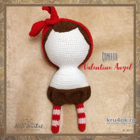 Кукла амигуруми Valentine Angel. Работа Alise Crochet вязание и схемы вязания