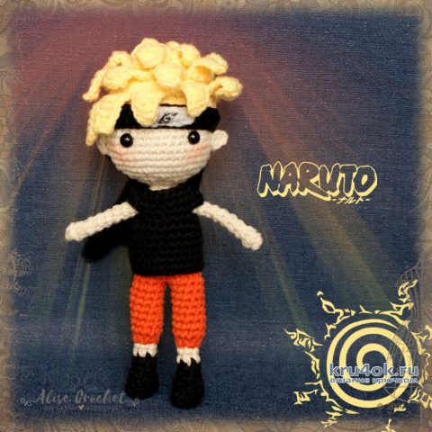 Наруто Удзумаки, игрушка связанная крючком. Работа Alise Crochet вязание и схемы вязания