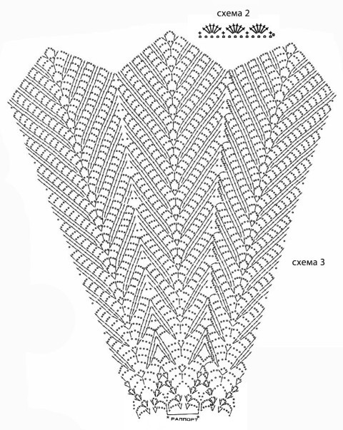 Схемы вязания и выкройка сарафана: