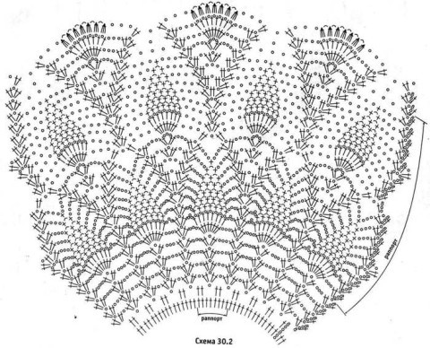 схема вязания платья
