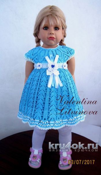 Платье для девочки. Работа Валентины Литвиновой