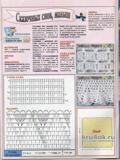 Детские пледы, связанные крючком. Работы Надежды Валентиновны вязание и схемы вязания