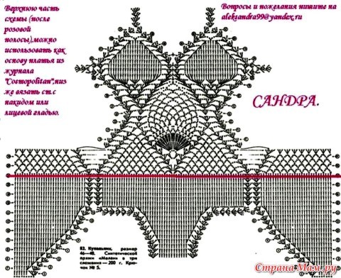 схема вязания купальника