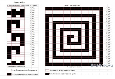 Юбка-сарафан Меандр. Работа Ирины вязание и схемы вязания