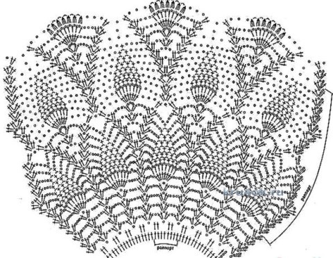 схема вязания платья
