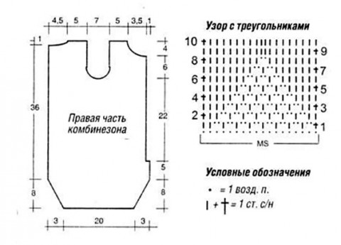 Схемы вязания комбинезона: